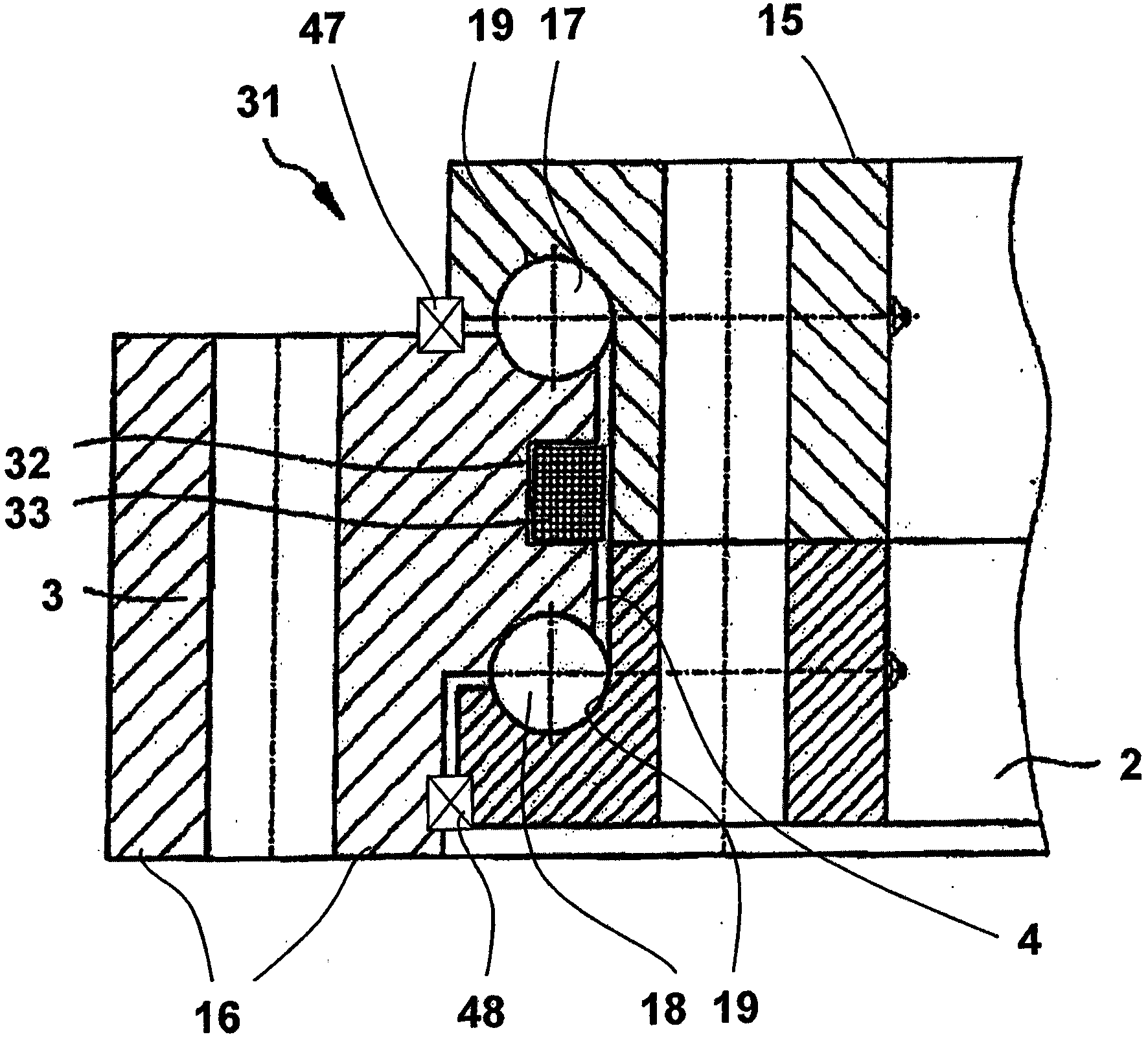 Arrangement for mounting counter-rotatable parts of an energy system