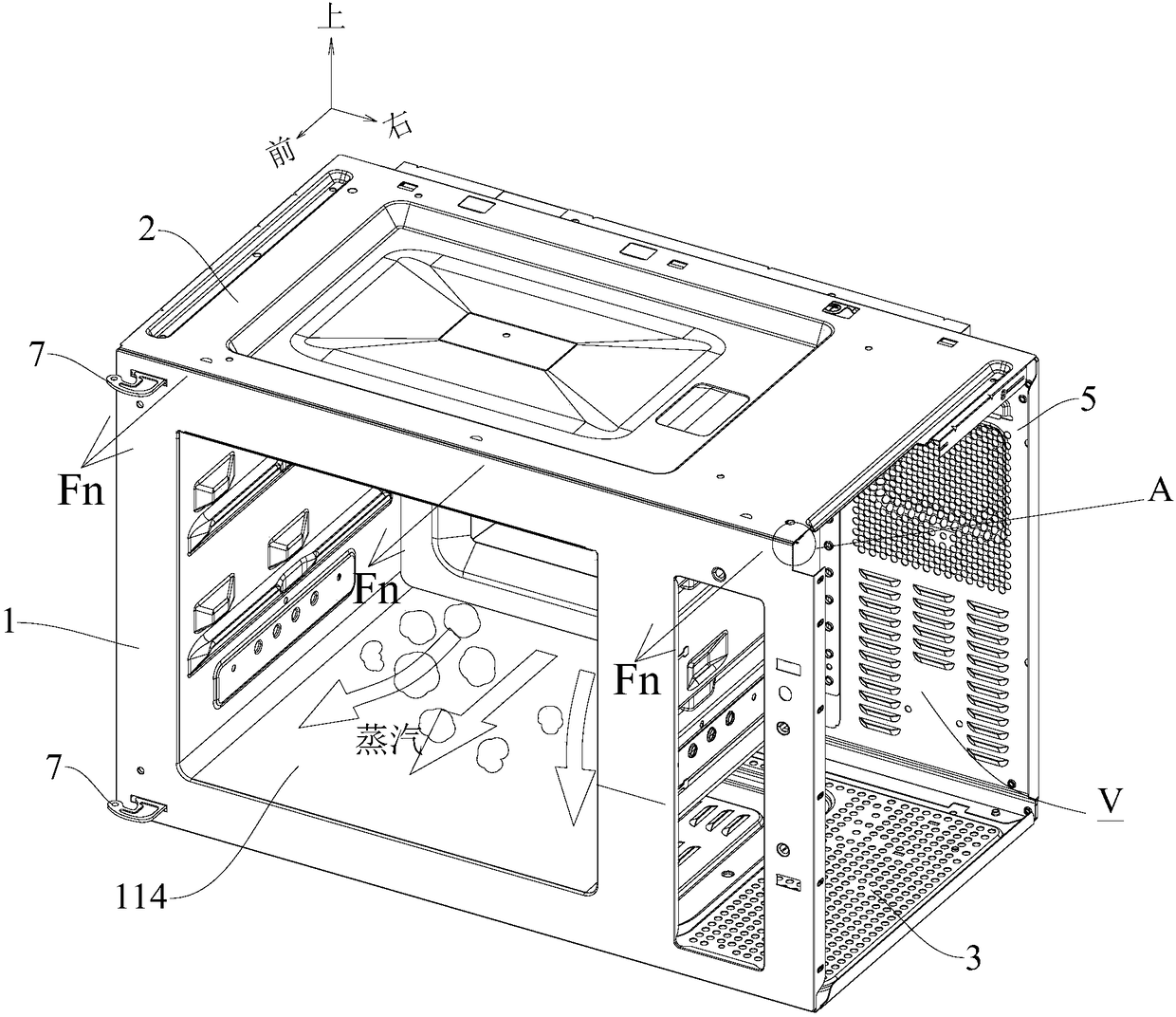 Microwave oven case and microwave oven with same