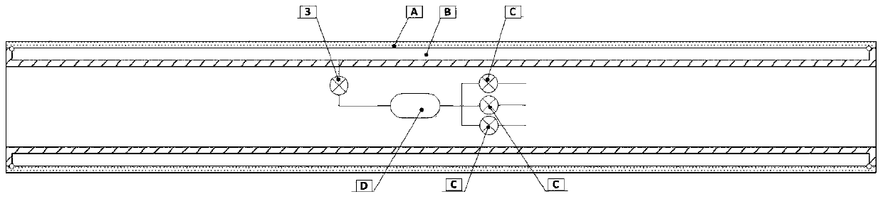 Underwater vehicle attitude control method based on gas film drag reduction technology