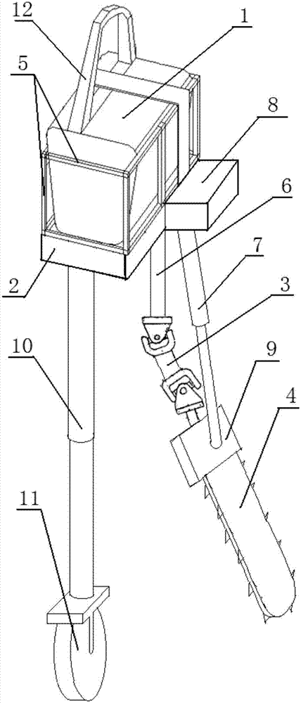 Adjustable tree digging-out device