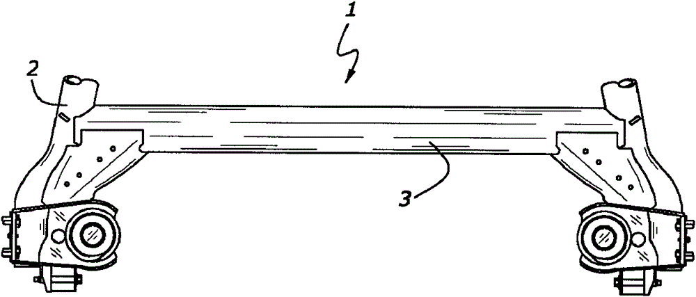 A rear wheel suspension with coil springs with inclined lines of force