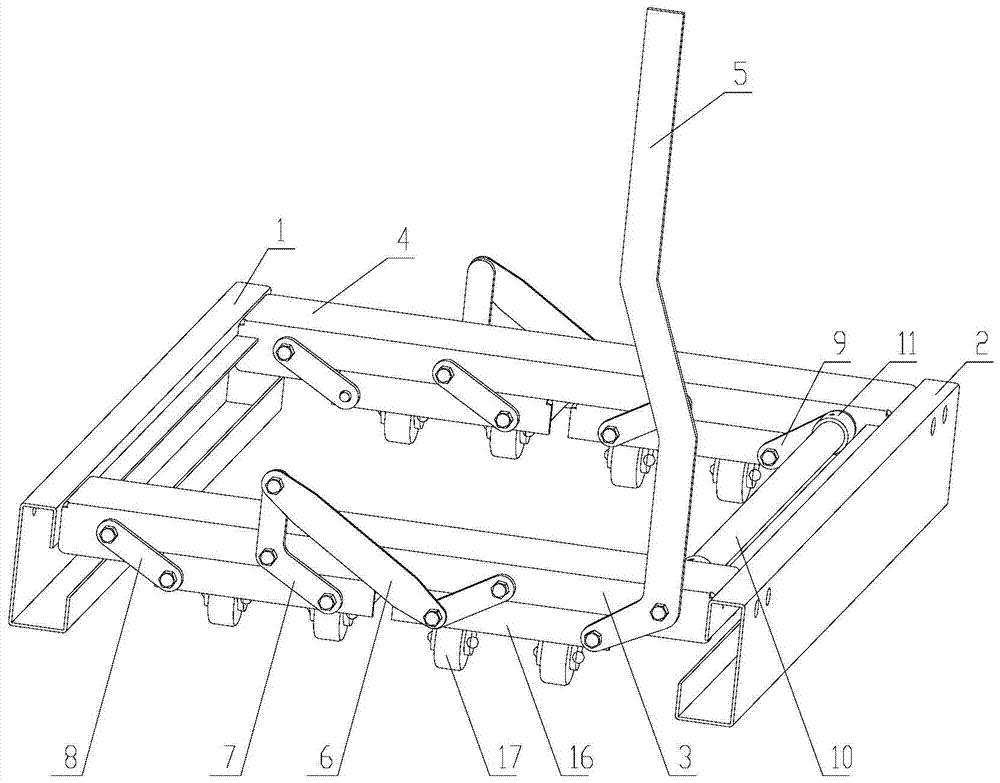 Hand-cranked command workbench lifting device