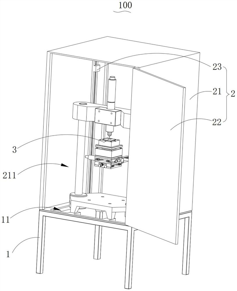 An environmentally friendly grinding device for mechanical processing that is easy to clean