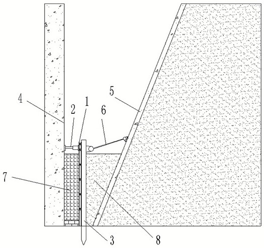 Steel form partition assembly and construction method for construction of flexible granular waterproof protective layer