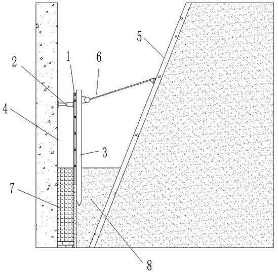 Steel form partition assembly and construction method for construction of flexible granular waterproof protective layer