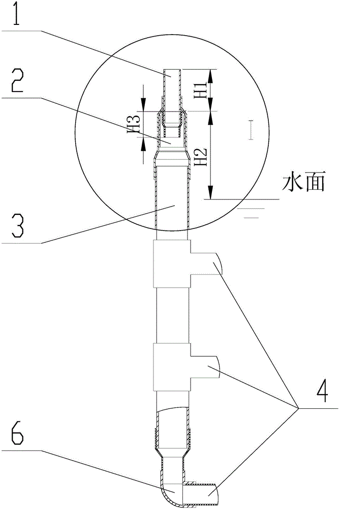 A fish pond inlet water jet blending device for aquaculture