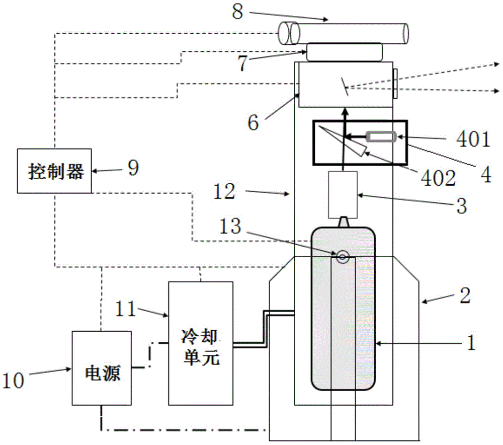 Device and method for laser remote removal of foreign matter on transmission line