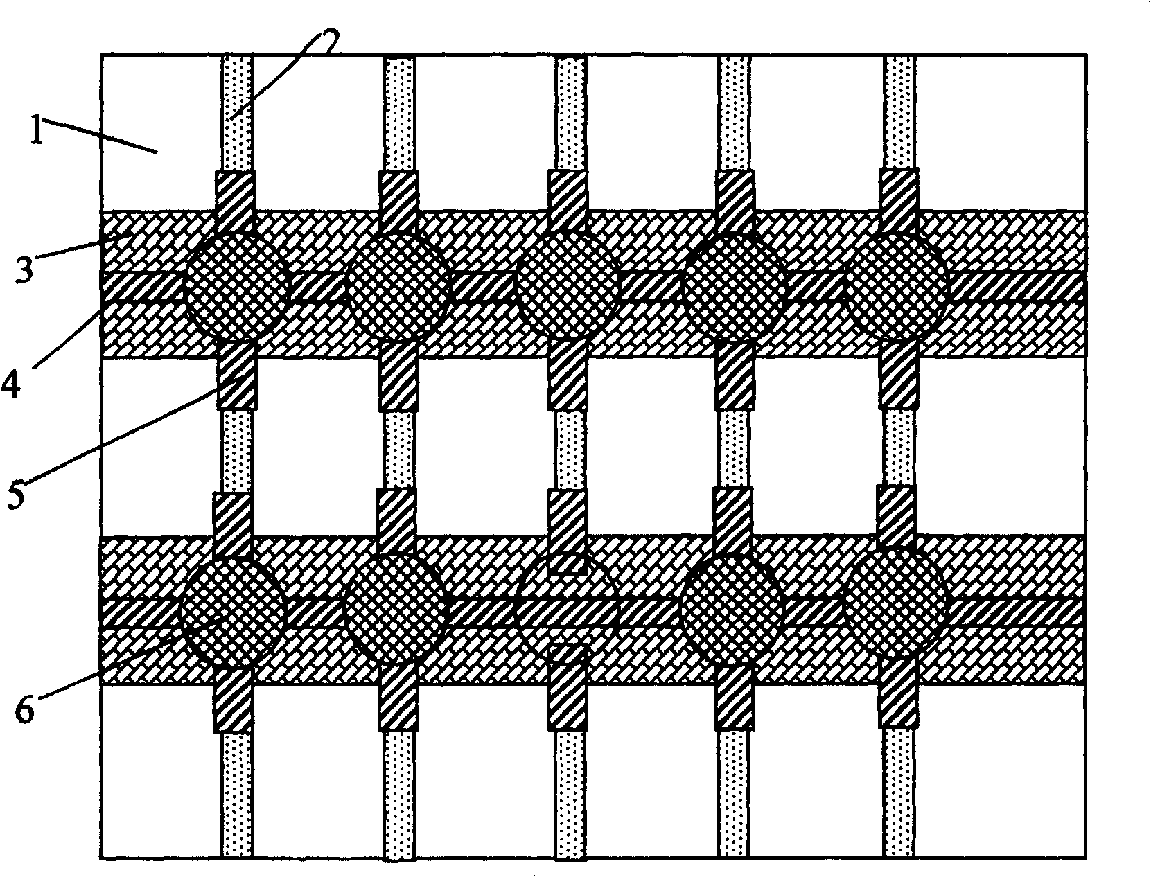 Triple pole structure of plane type field emission, and preparation method