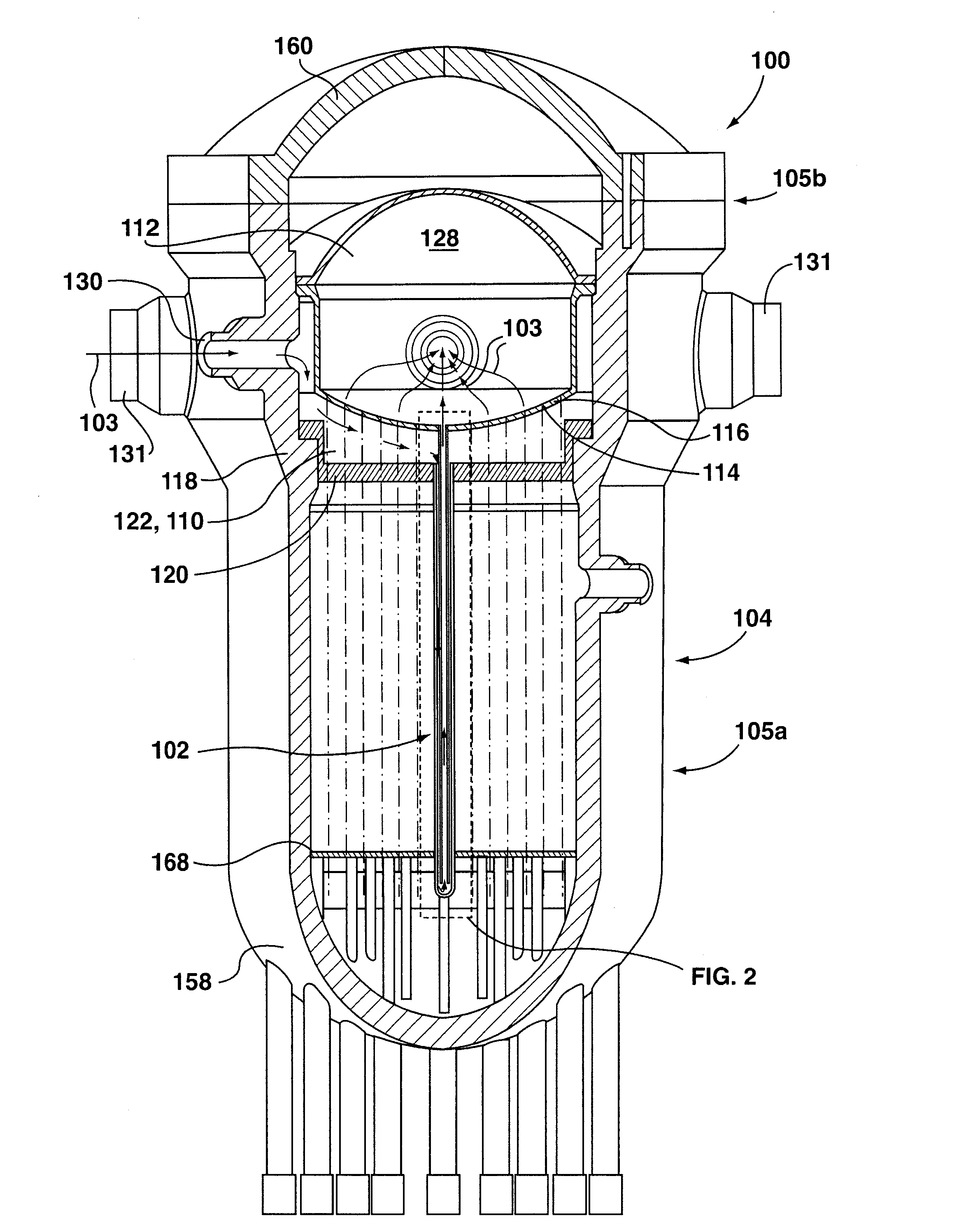 Pressure-tube reactor with pressurized moderator