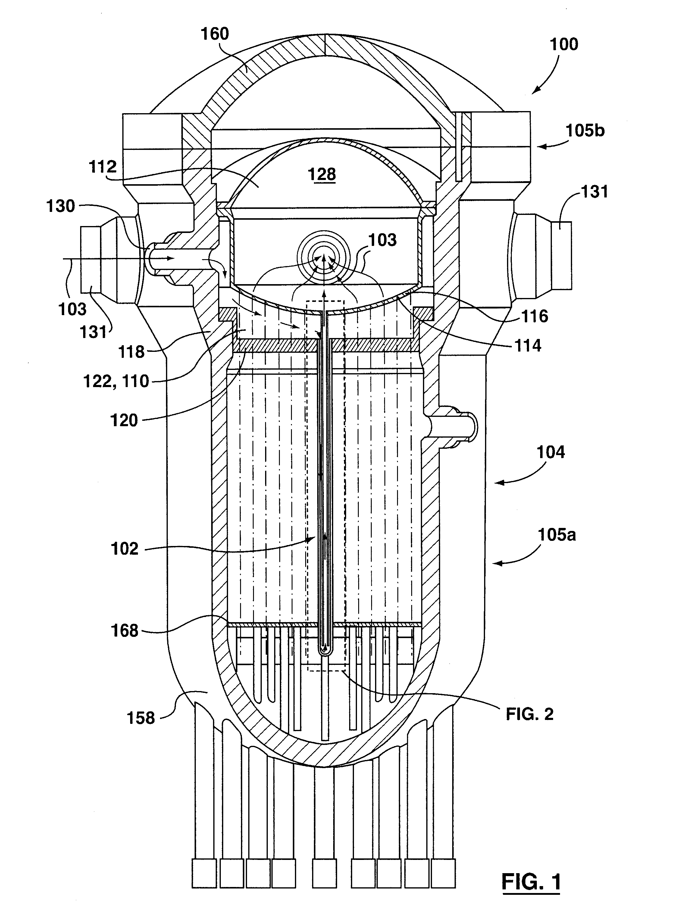 Pressure-tube reactor with pressurized moderator