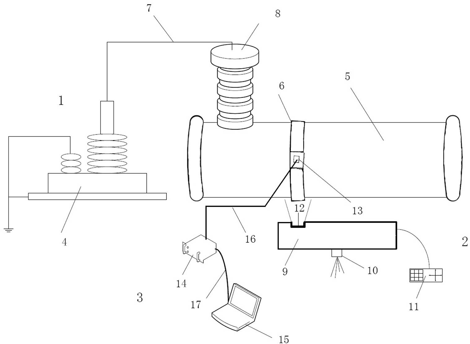 Method and device for detecting power insulating material under irradiation of X rays
