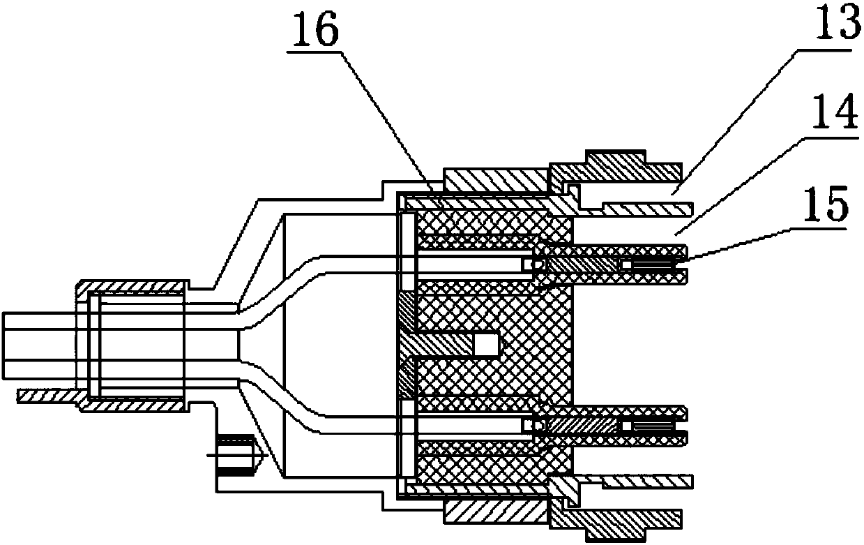 High voltage connector used for testing ultra-high voltage traveling-wave tube