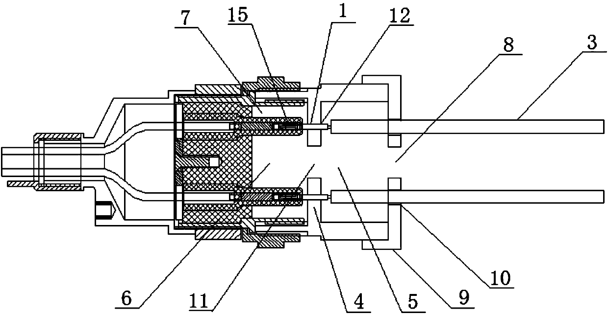 High voltage connector used for testing ultra-high voltage traveling-wave tube