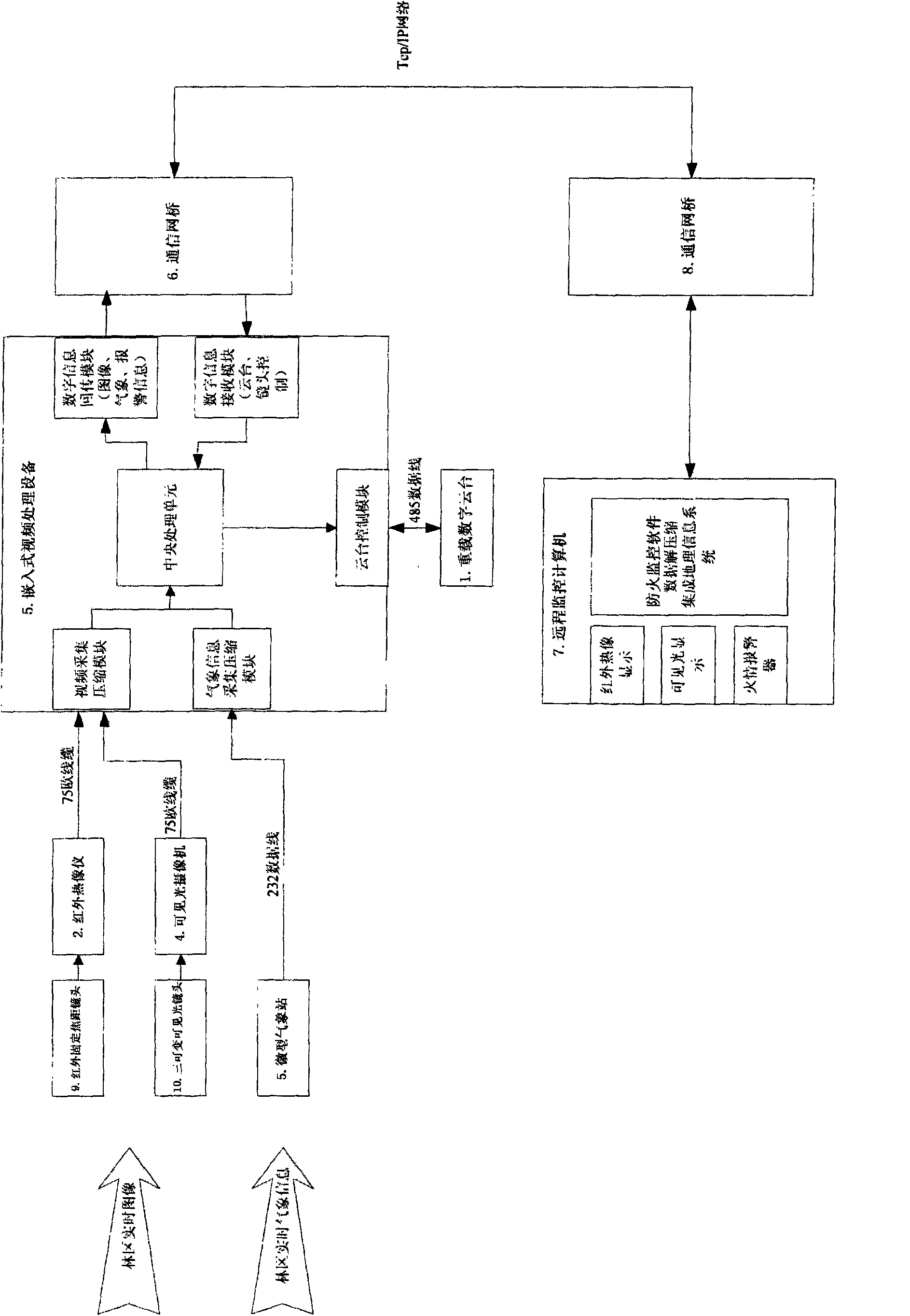 Method and system for detecting forest fire