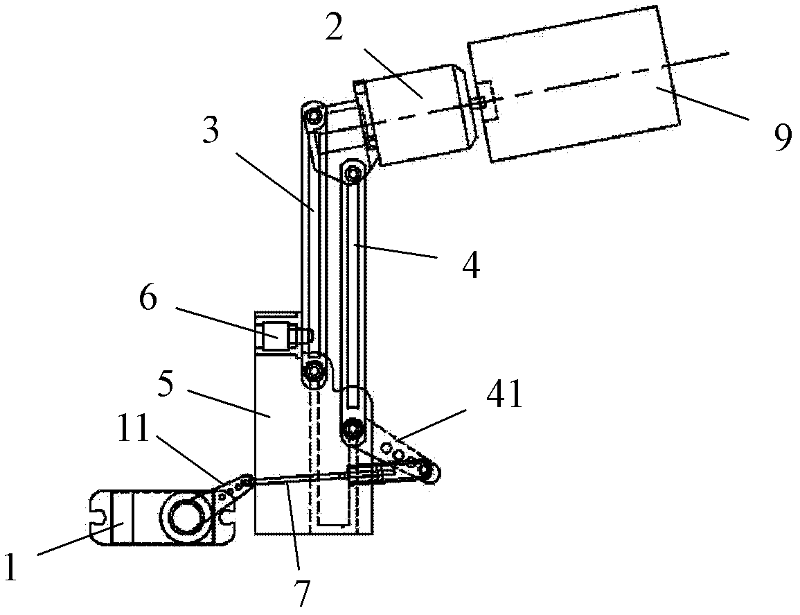 Auxiliary propeller folding mechanism of model airplane glider