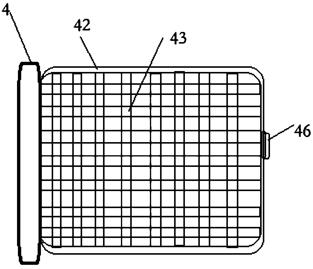 A water-cooled radiator with a protective net