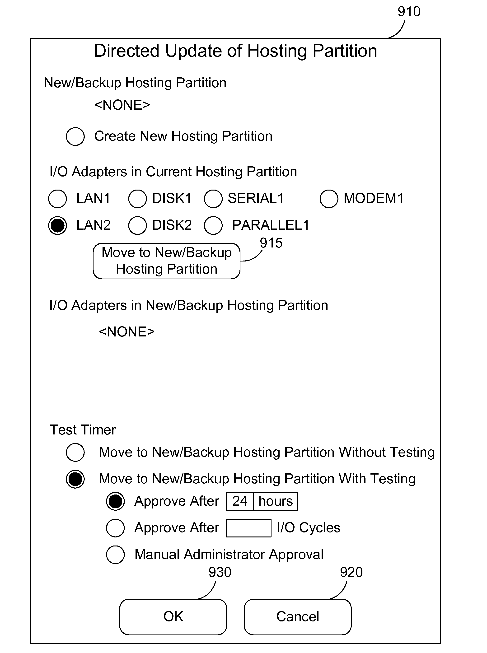 Updating I/O capability of a logically-partitioned computer system