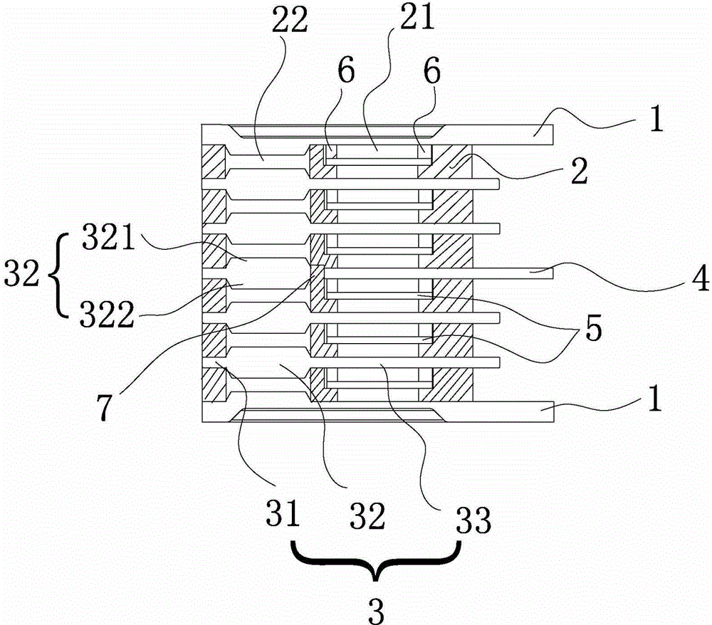 A multi-gap discharge tube module and its packaging structure