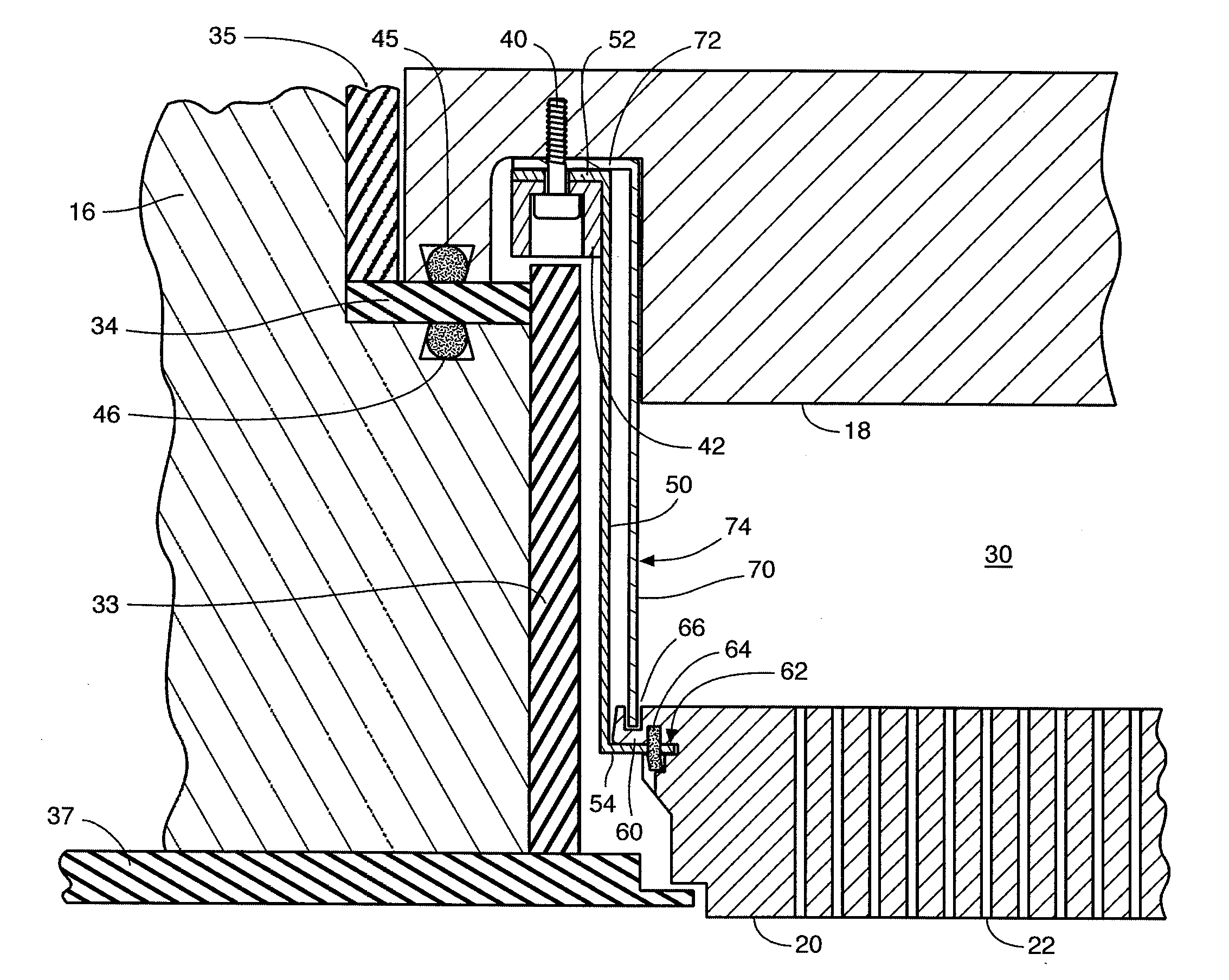 Suspension for showerhead in process chamber