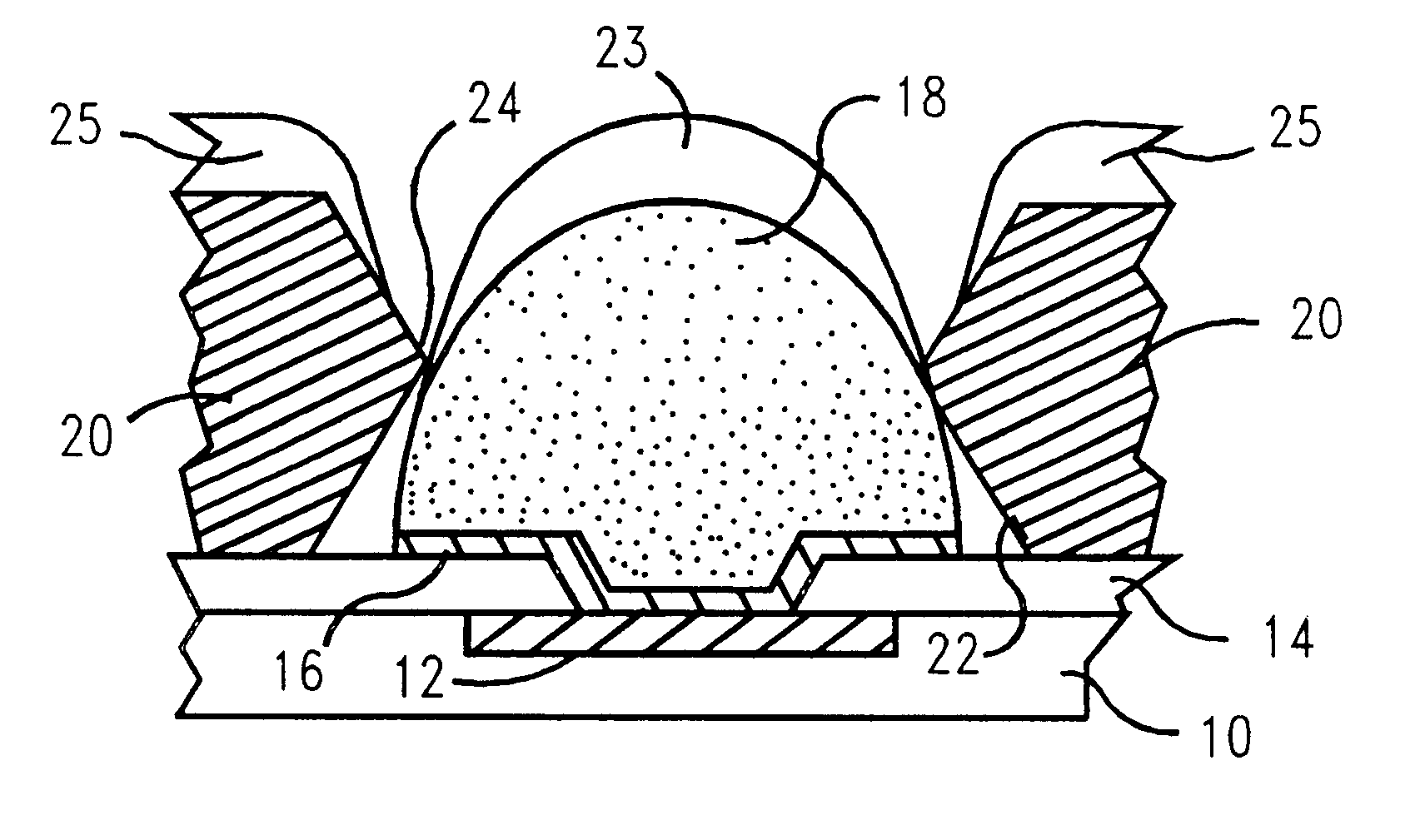 Method for forming reflowed solder ball with low melting point metal cap