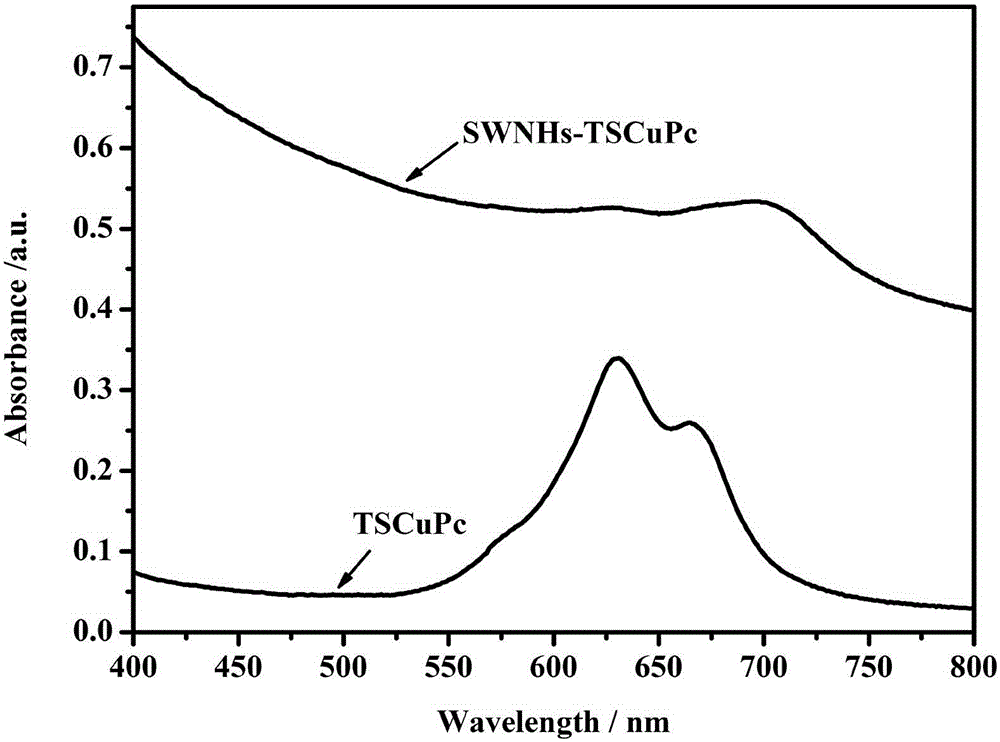 Water-soluble carbon nanocomposite material for double phototherapy and its preparation method and application