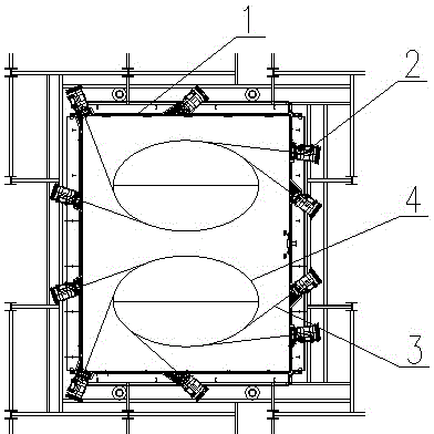 Over-fire air distribution manner in front and back wall opposed firing boiler
