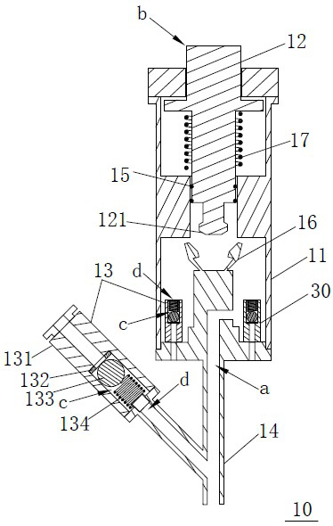 Air pressure adjusting mechanism for detecting pressure in body cavity, detection catheter and detection device