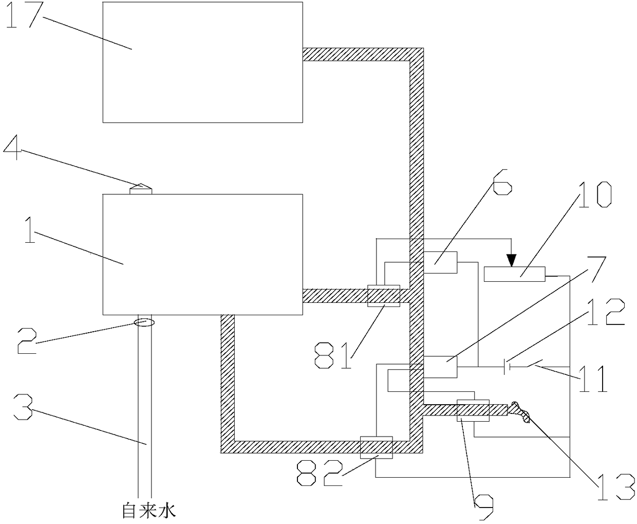 Water-saving temperature control device for water heater