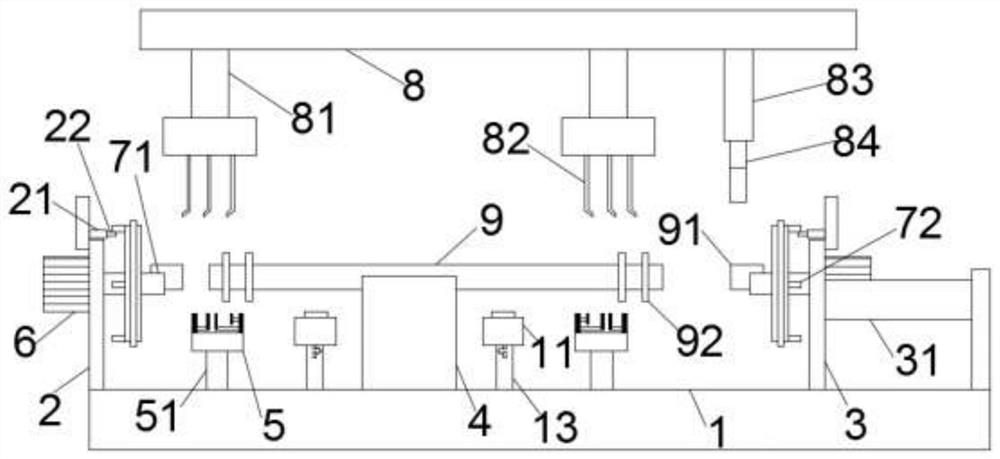 Positioning device used for automobile lock rod welding machining