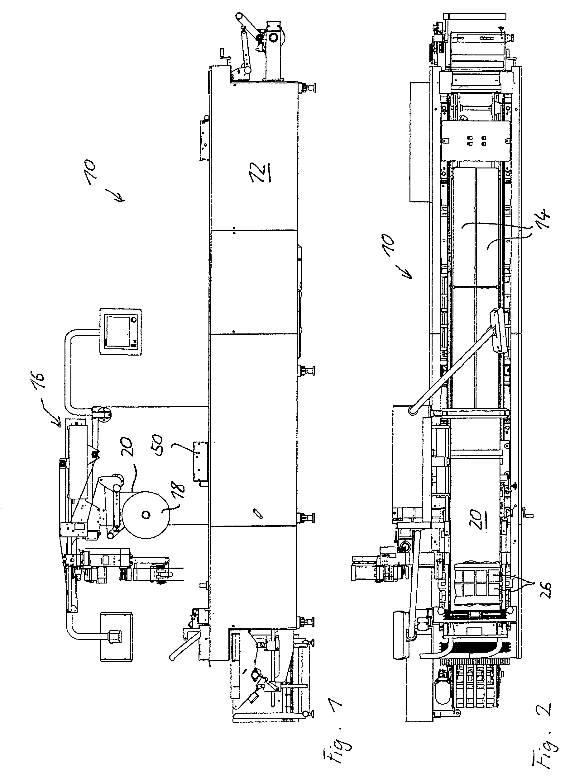 Method for the serial application of labels on a tape