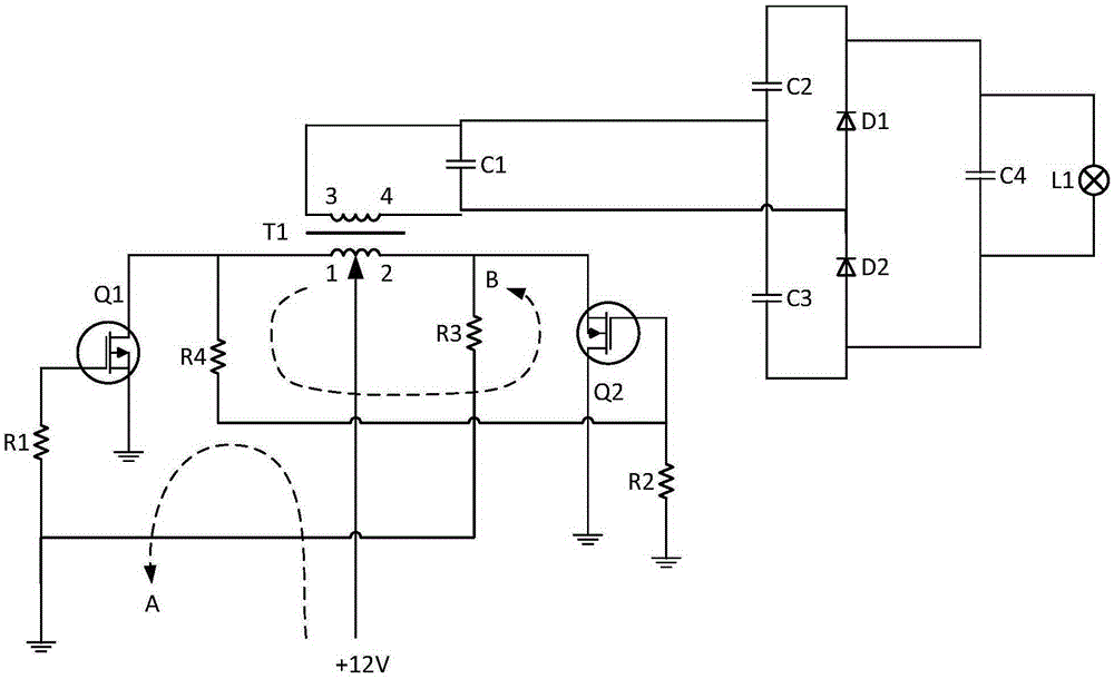 Inverter power supply circuit