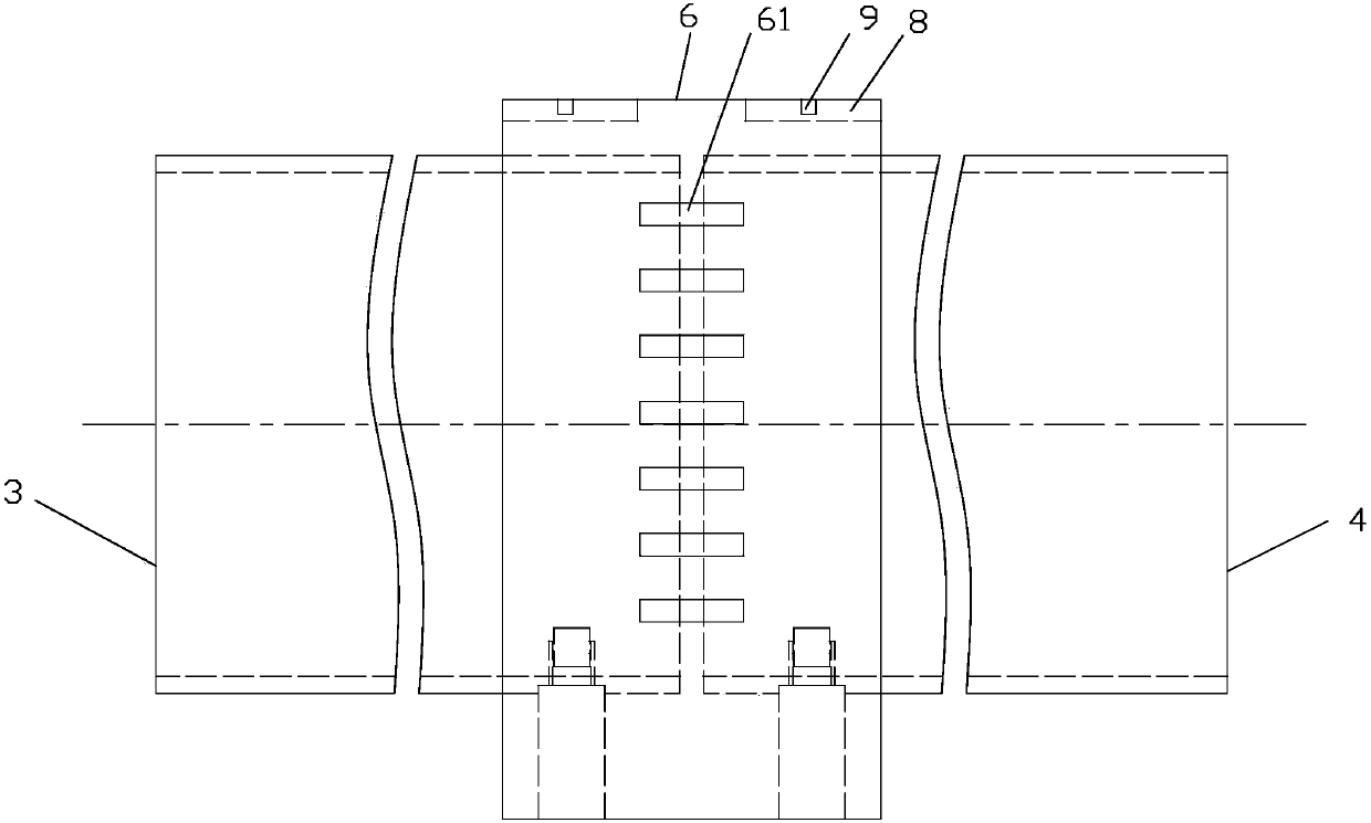 Auxiliary device for large-caliber steel cylinder butt joint