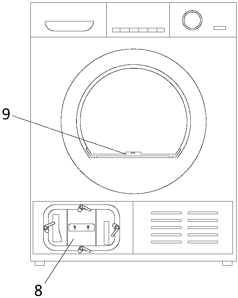 Drying device of clothes dryer, application method and clothes dryer with drying device