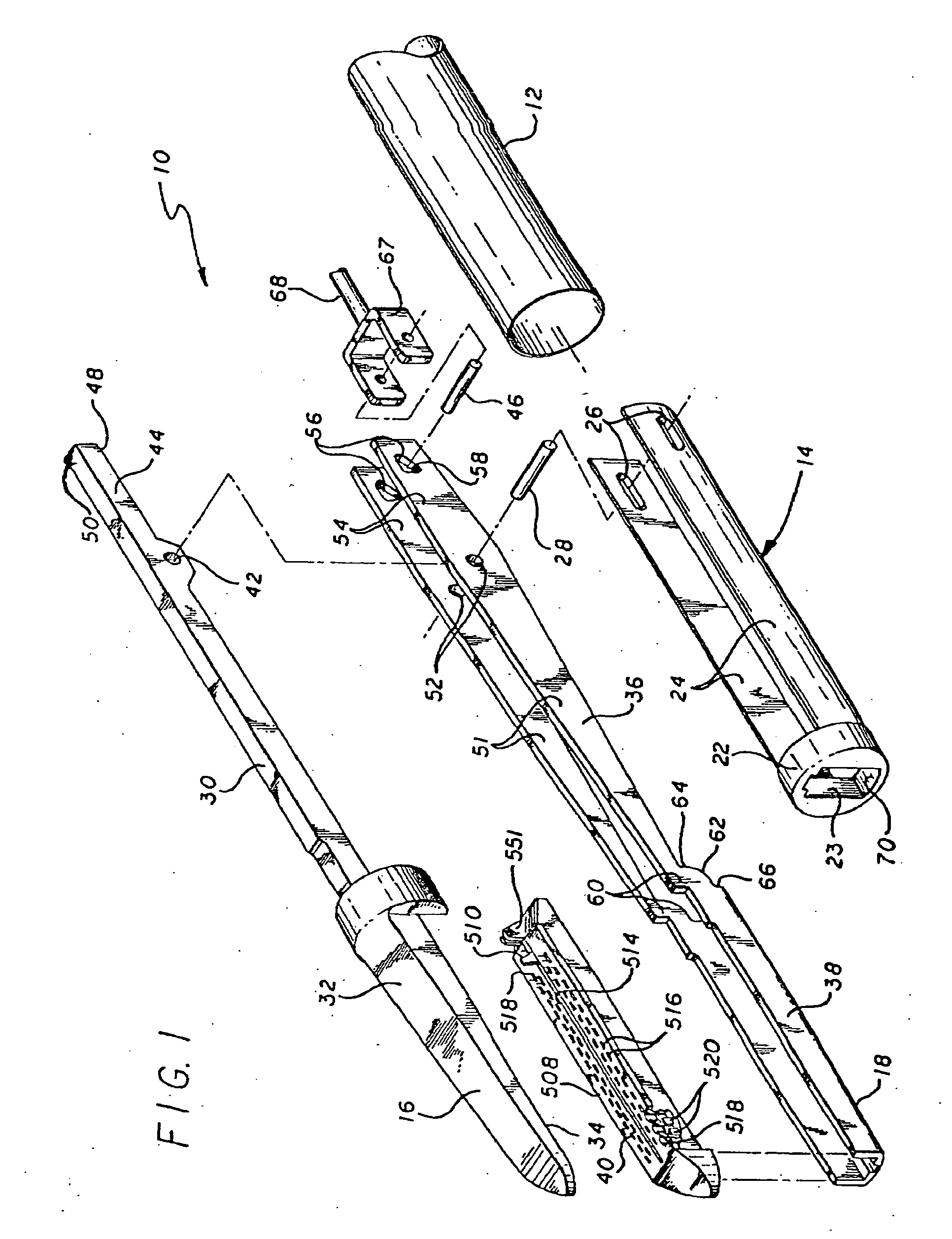 Surgical instrument having an articulated jaw structure and a detachable knife
