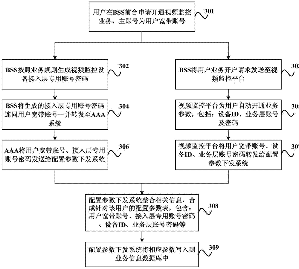 Video monitoring equipment configuration parameter issuing method and system