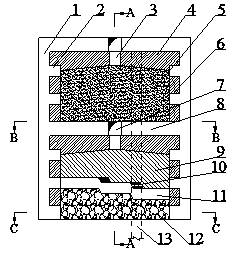 Low-section-height drift-pillar-free shrinkage-stoping, subsequent-filling and mining method
