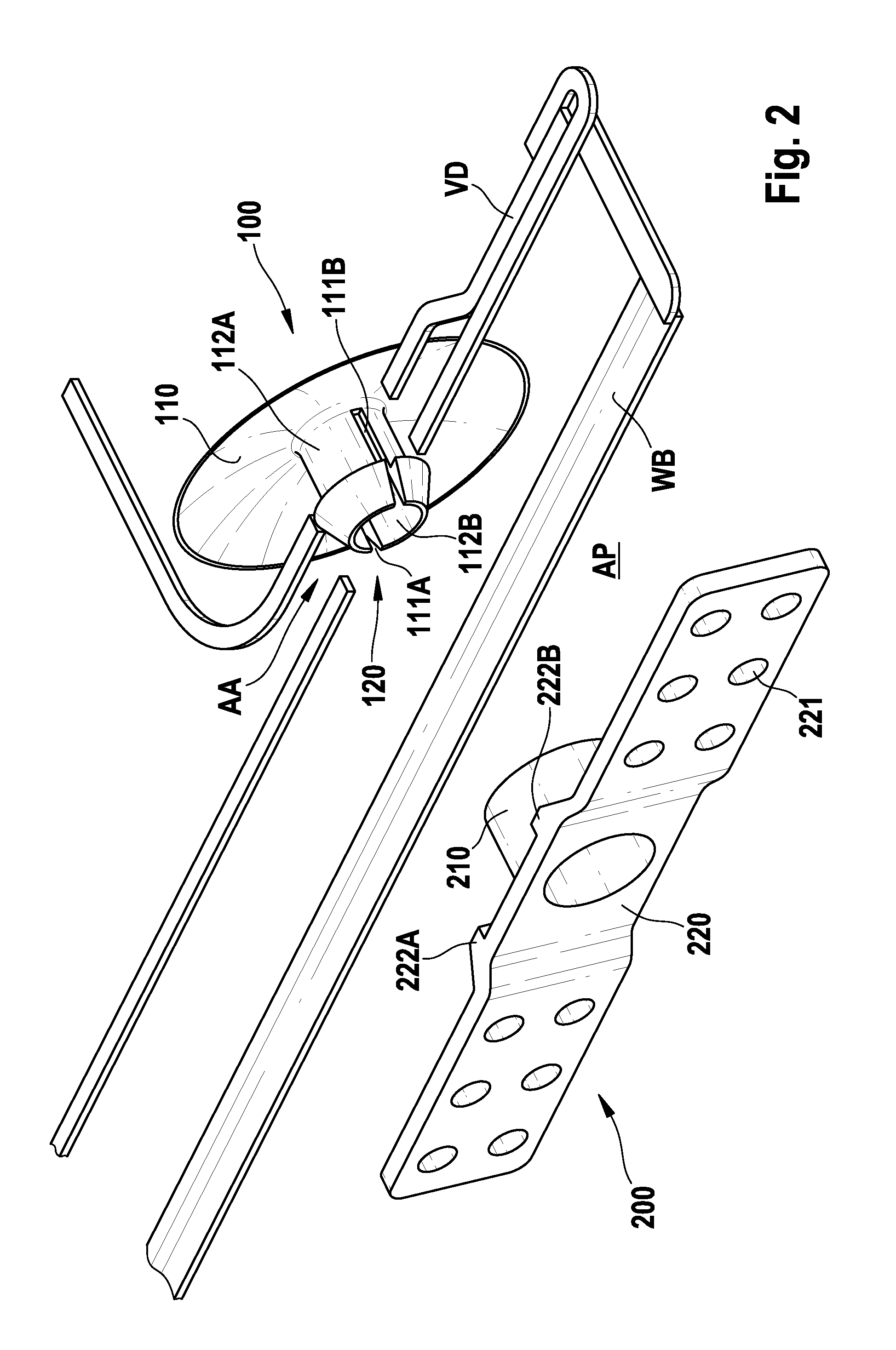 Fastener for components of a motor vehicle