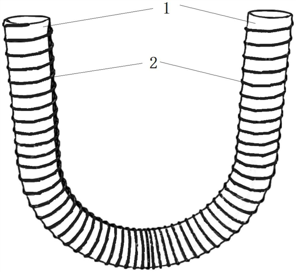 Anti-bending artificial blood vessel and preparation method thereof