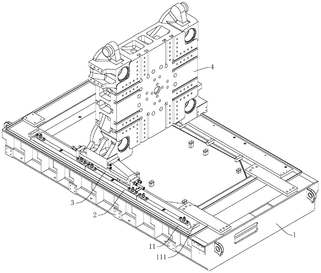 Motion guide device of injection molding motor template and injection molding machine
