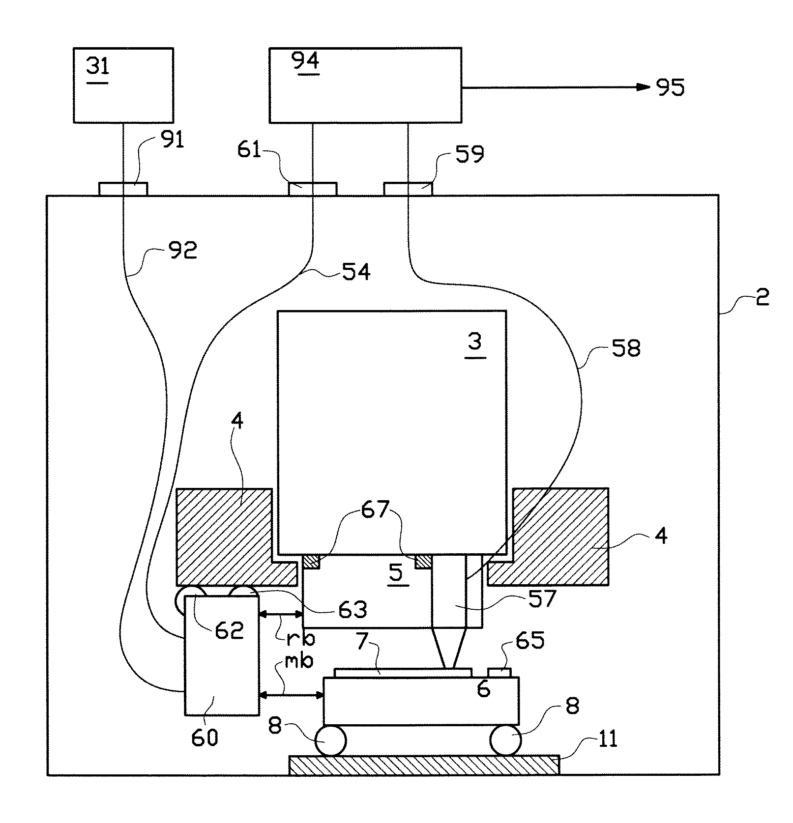Lithography system with differential interferometer module