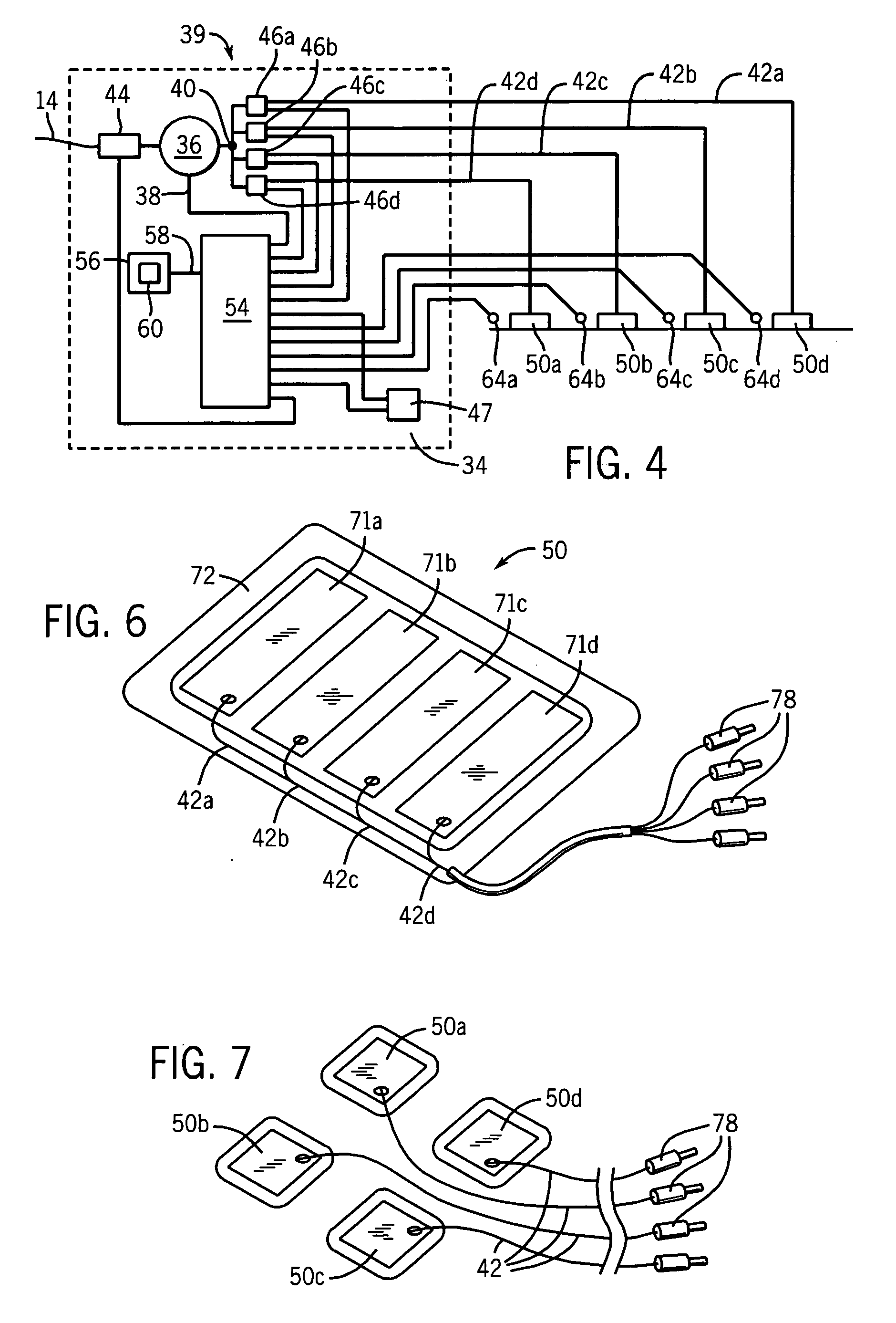 Radiofrequency ablation with independently controllable ground pad conductors