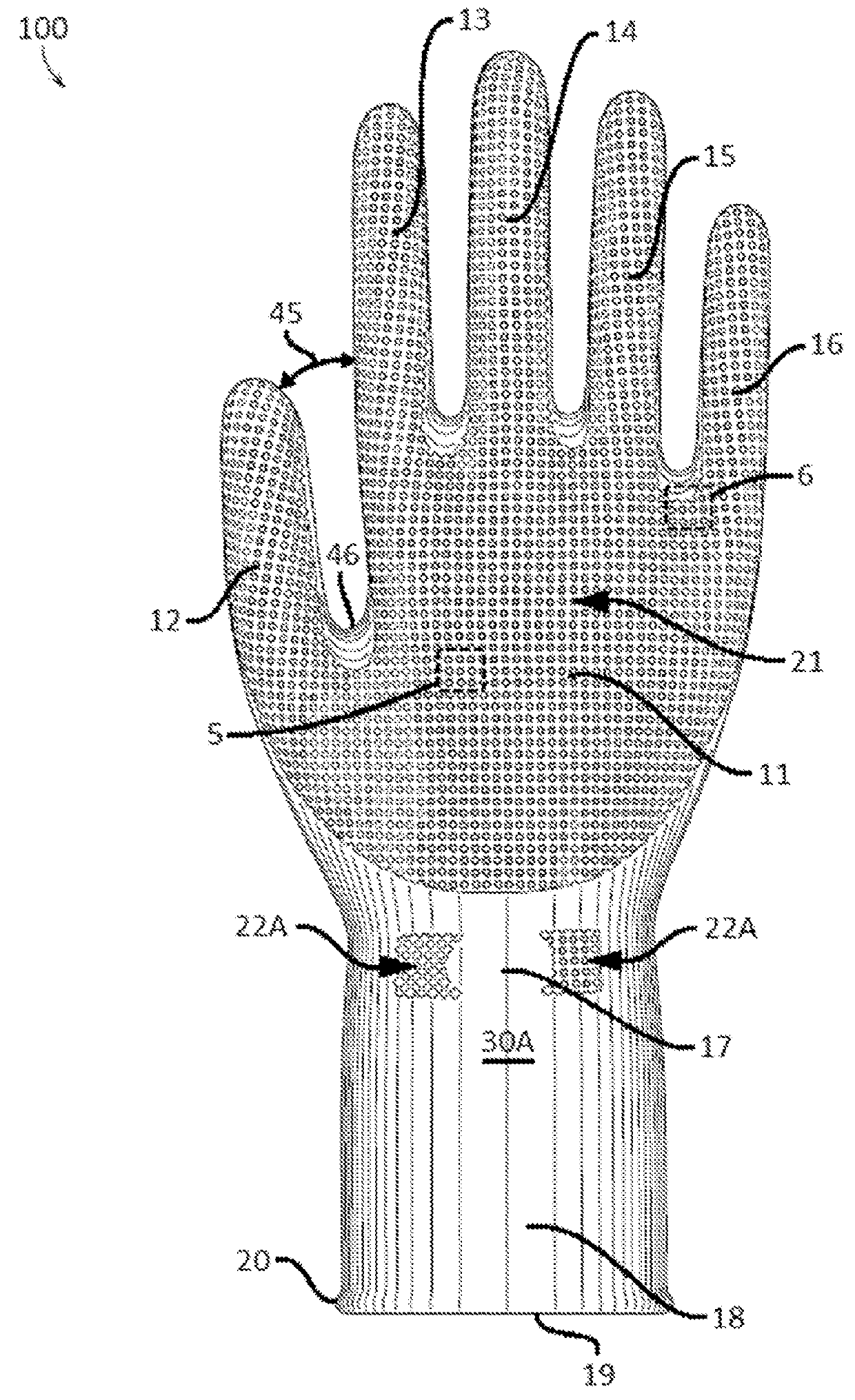Glove with enhanced gripping surface