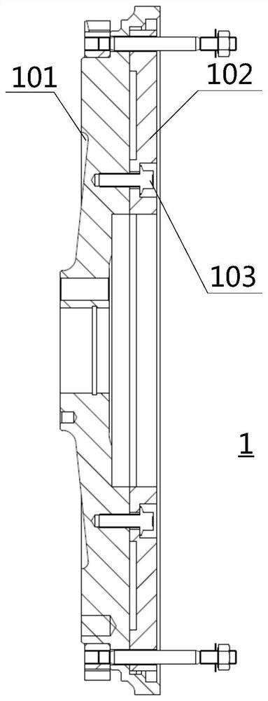 A powertrain, engine crash protection device and method