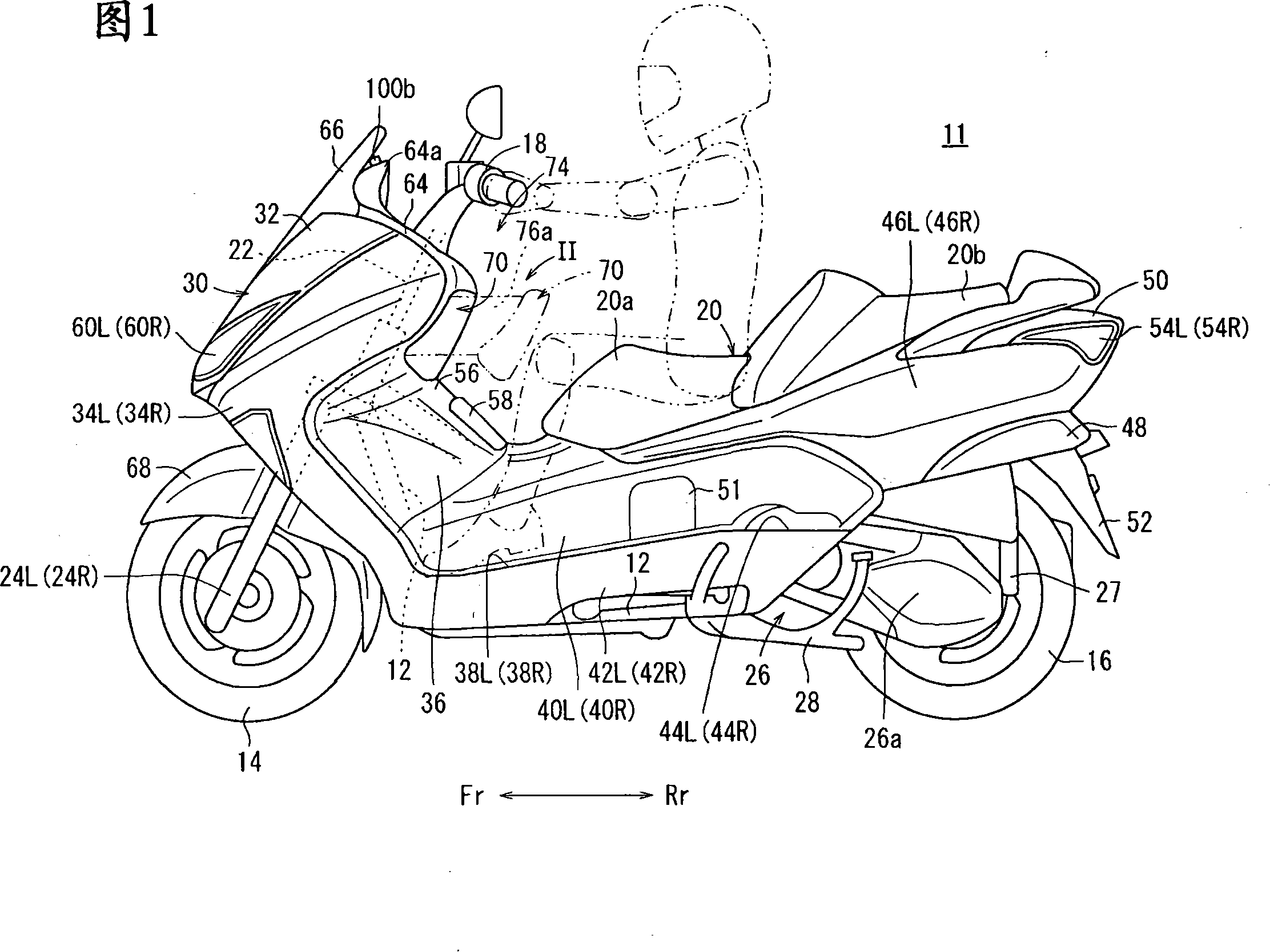 Installation structure for communication device for vehicle