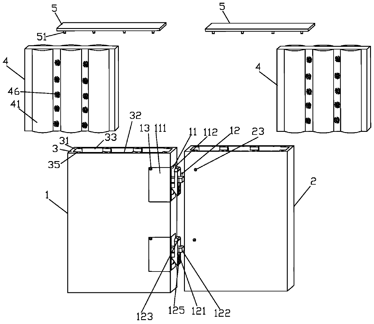 Combined sound insulation wallboard and fabricated building with same