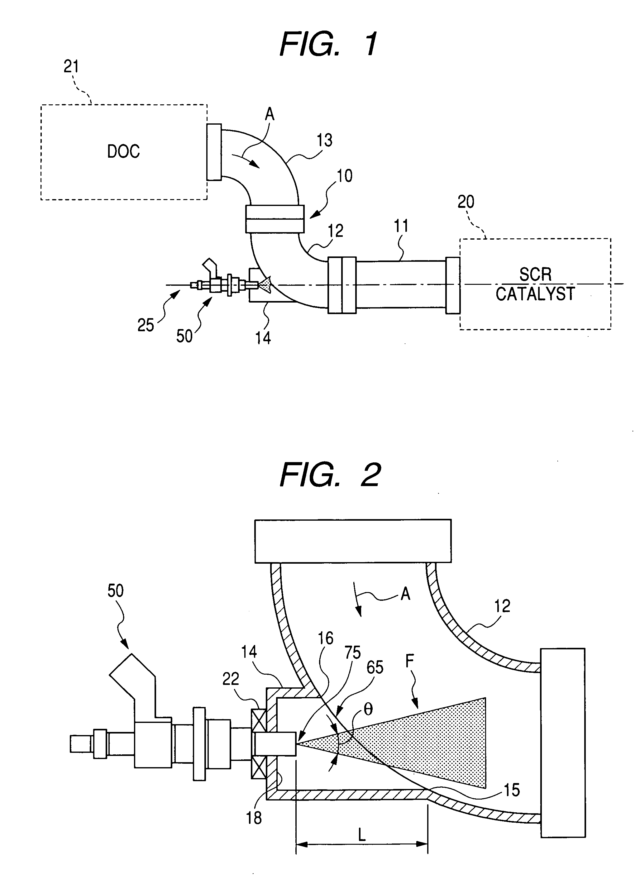 Exhaust emission control device with additive injector