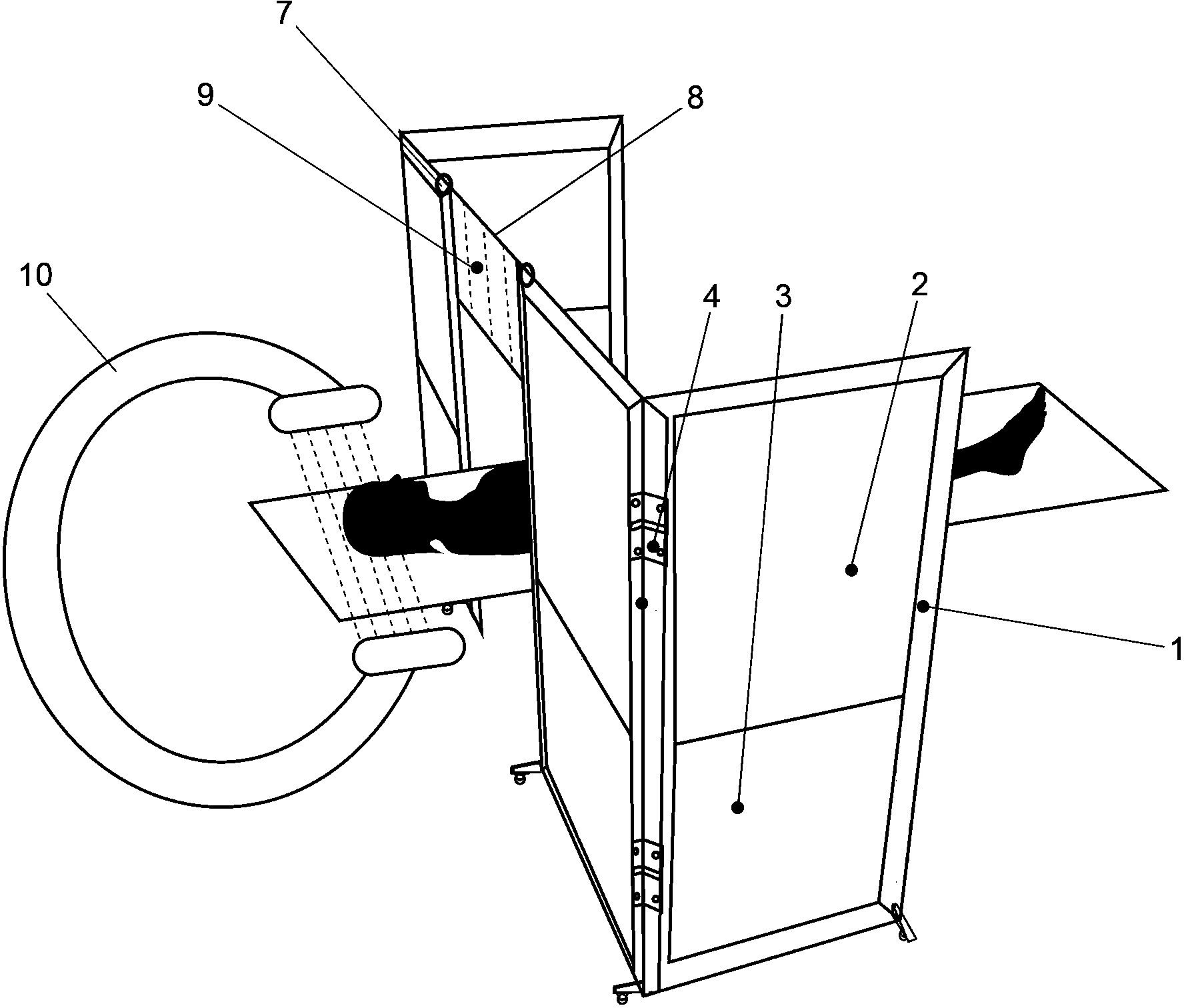 Medical assembly-type X-ray safety shield