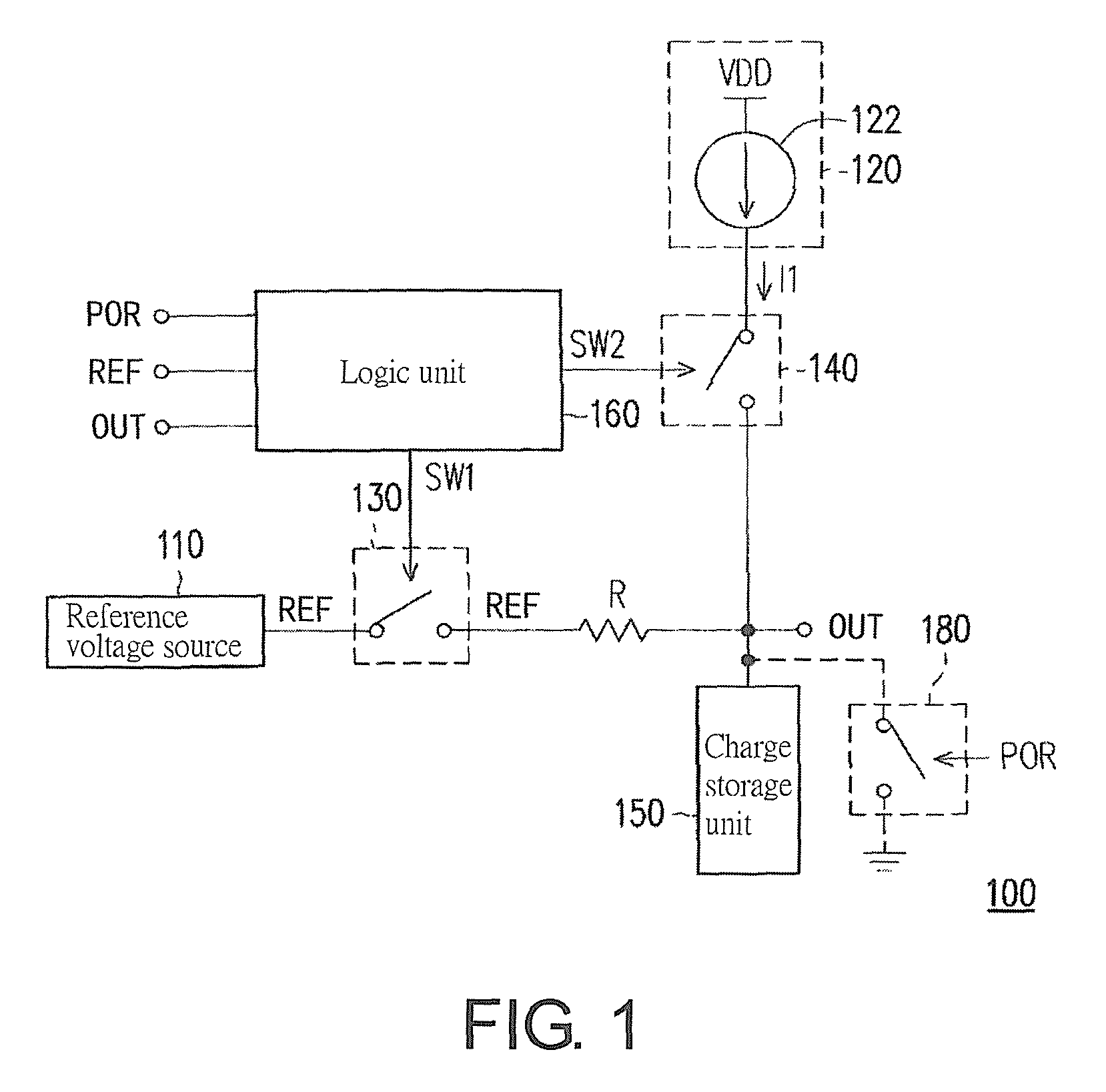 Reference voltage generating device and method