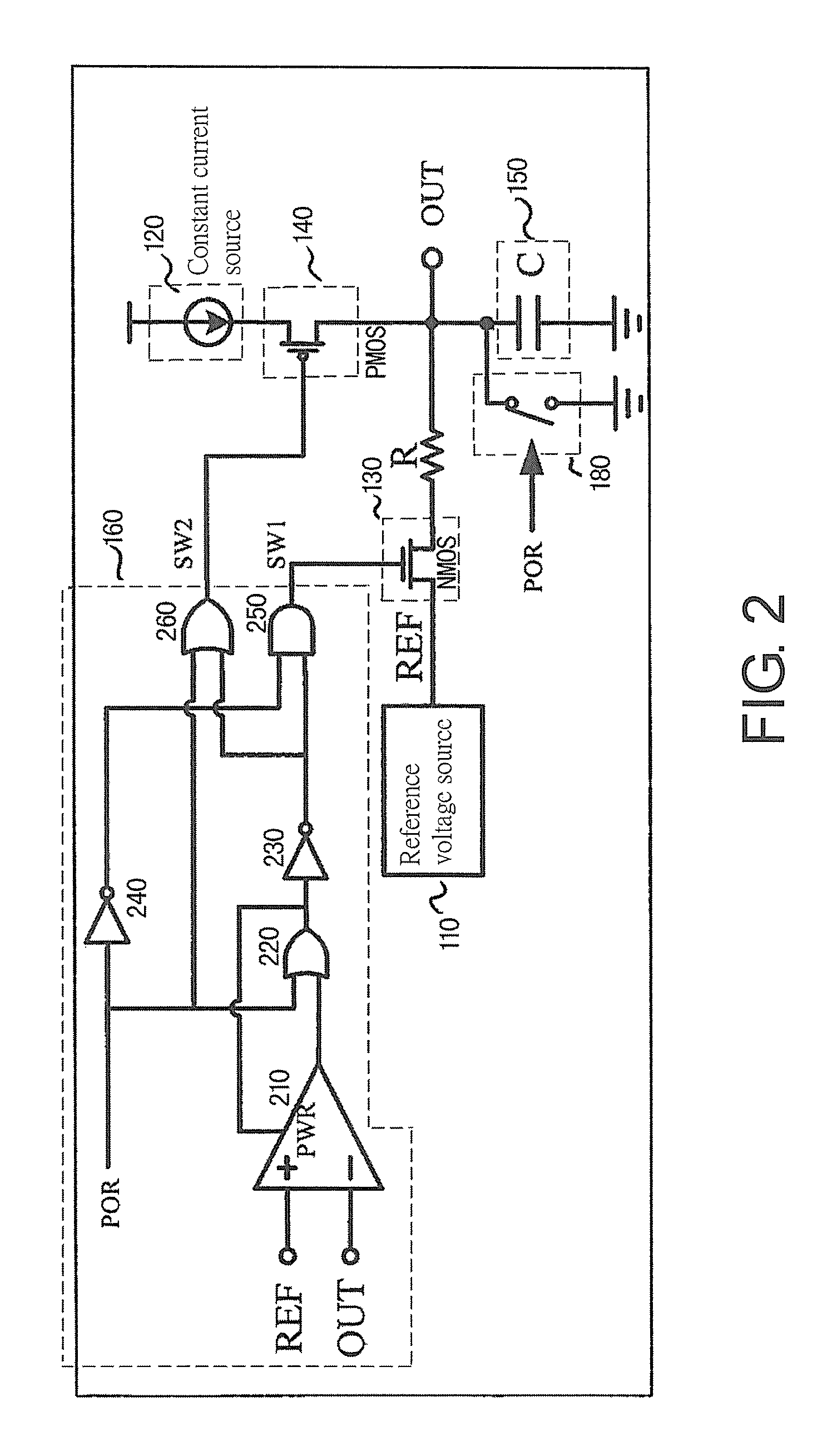 Reference voltage generating device and method