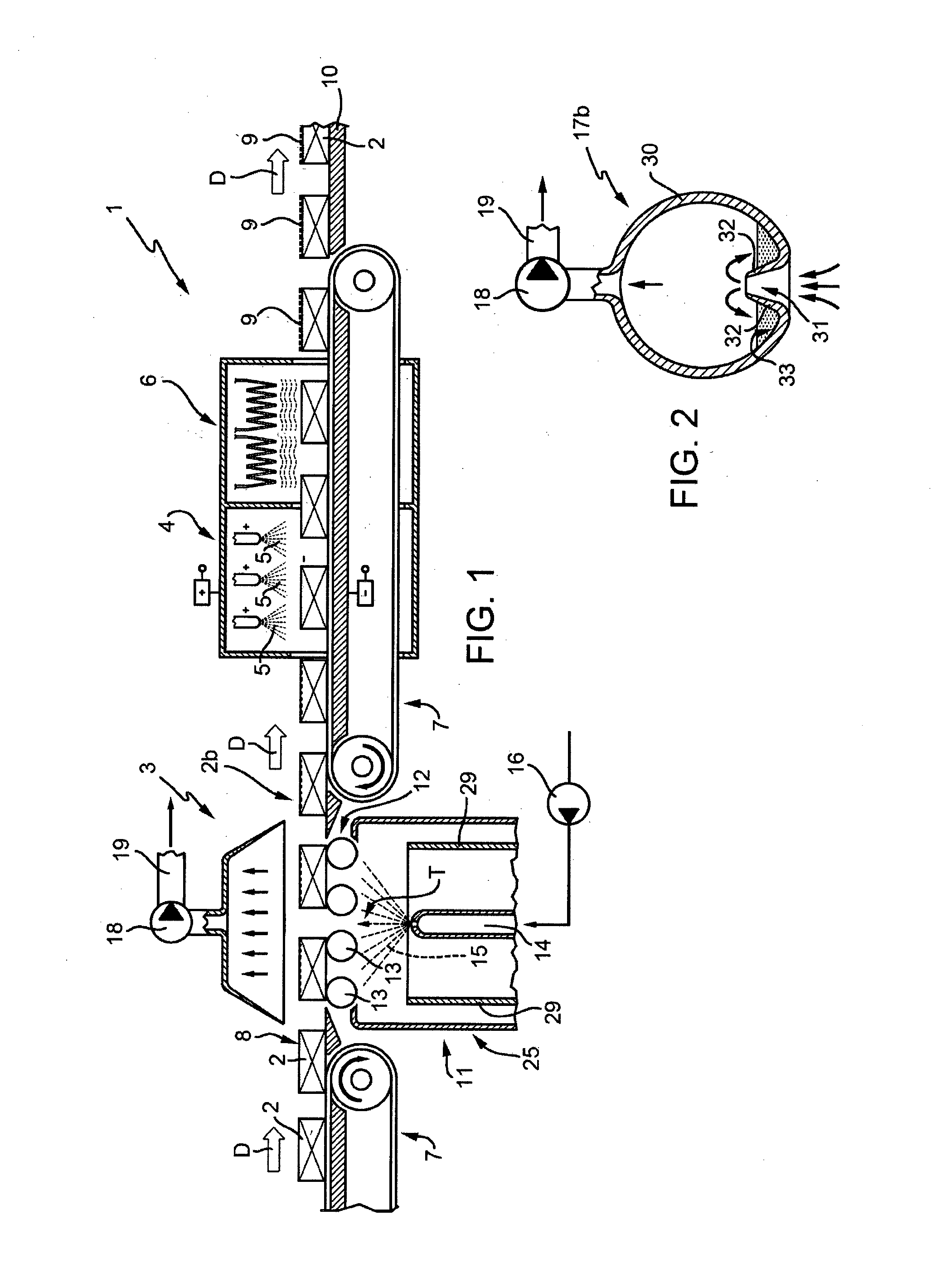 Powder coating (electrostatic painting) method and plant for non electrically conductive elements, and in particular brake pads